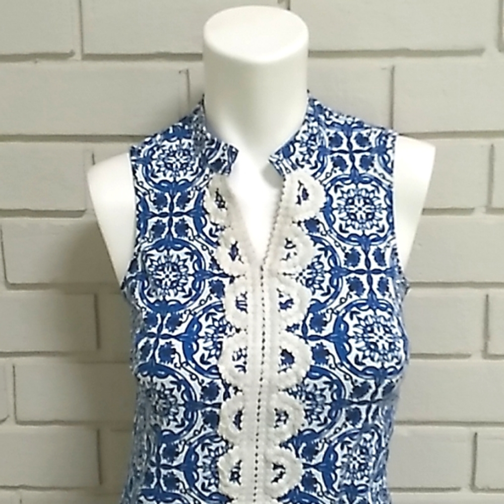 Mudpie Lace Detail Paisley Pattern Dress. Size XS - Picture 2 of 13